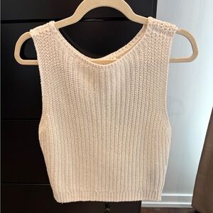 Abercrombie & Fitch Ivory Knit Tank Top